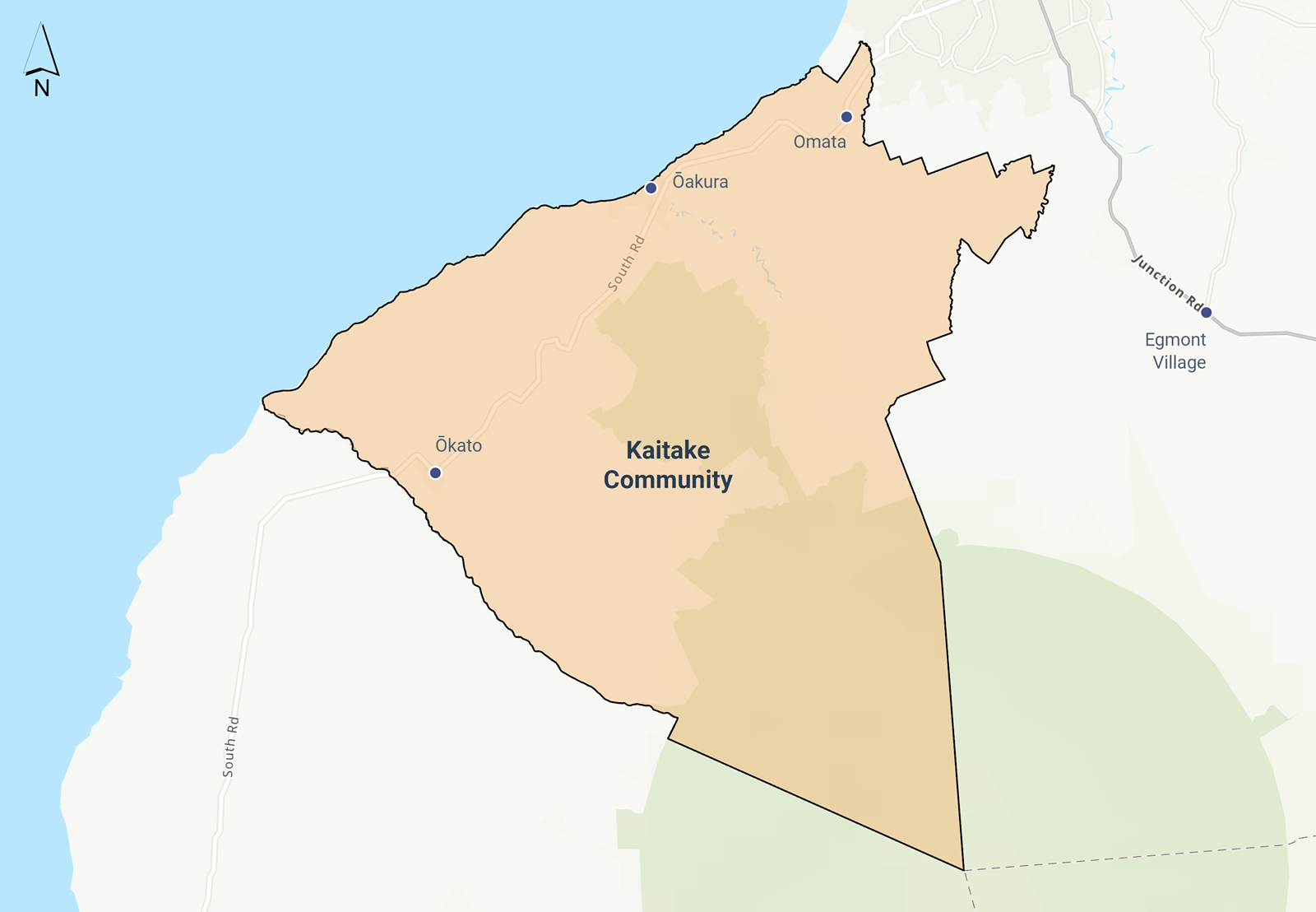 Kaitake-Ngāmotu ward map.