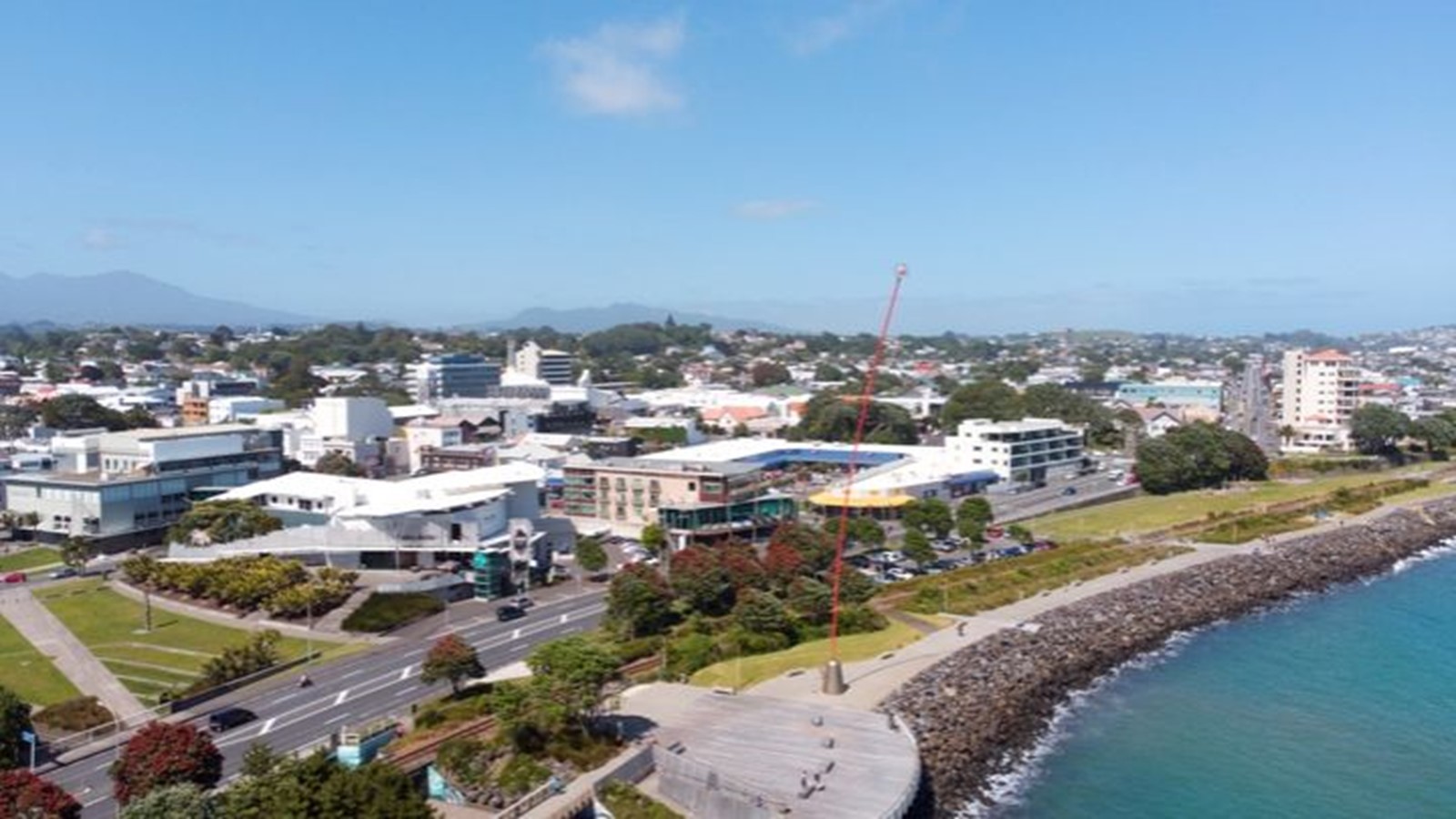New Plymouth foreshore aerial view